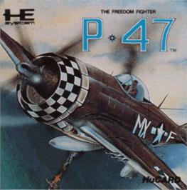 Top of cartridge artwork for P-47 Thunderbolt: The Freedom Fighter on the NEC PC Engine.
