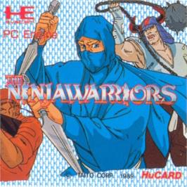 Top of cartridge artwork for The Ninja Warriors on the NEC PC Engine.
