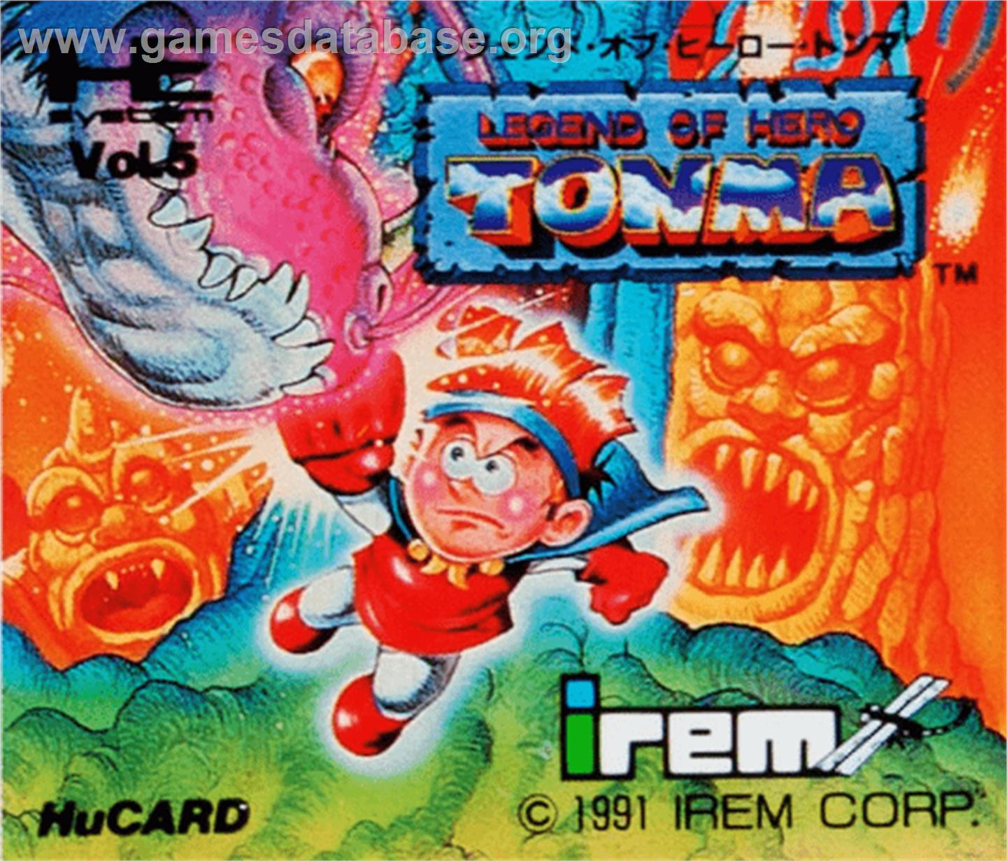 Legend of Hero Tonma - NEC PC Engine - Artwork - Cartridge Top