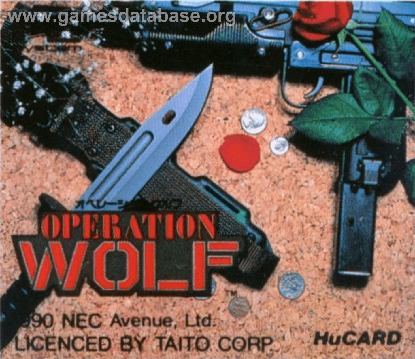 Operation Wolf - NEC PC Engine - Artwork - Cartridge Top