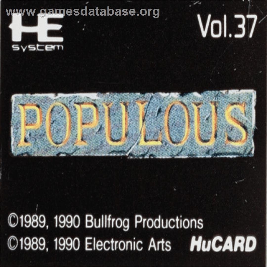 Populous - NEC PC Engine - Artwork - Cartridge Top