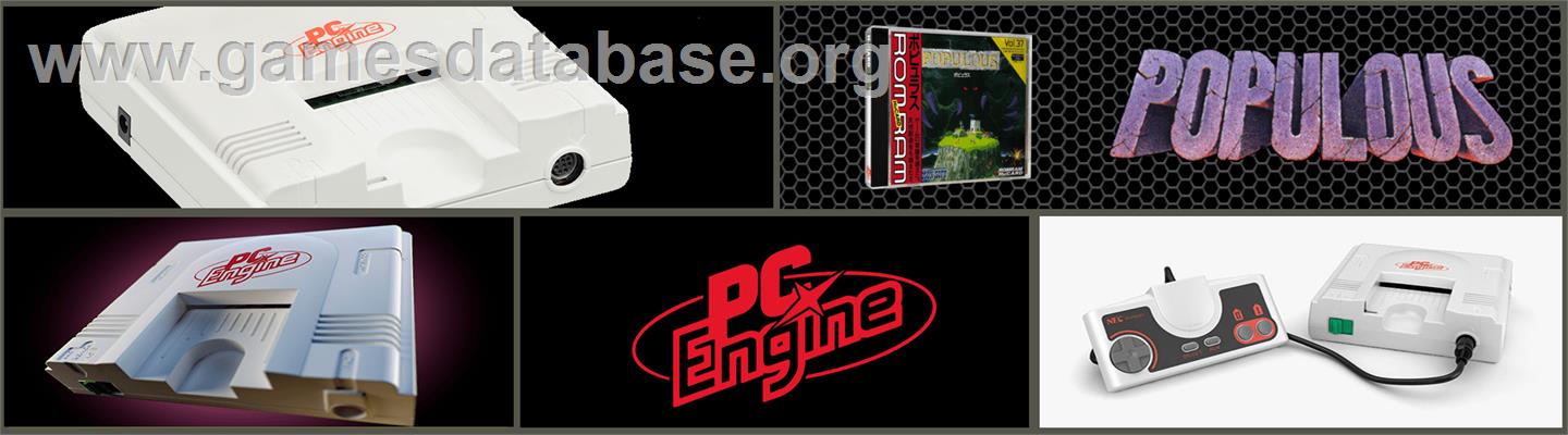 Populous - NEC PC Engine - Artwork - Marquee