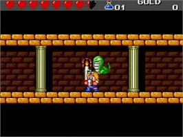In game image of New Adventure Island on the NEC PC Engine.