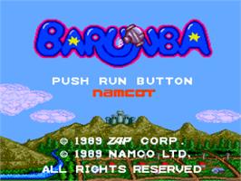 Title screen of Barunba on the NEC PC Engine.