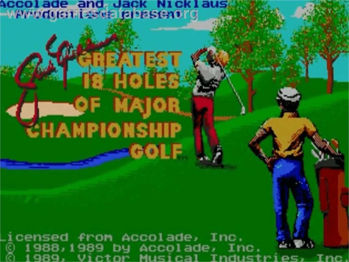 Jack Nicklaus' Greatest 18 Holes of Major Championship Golf - NEC PC Engine - Artwork - Title Screen