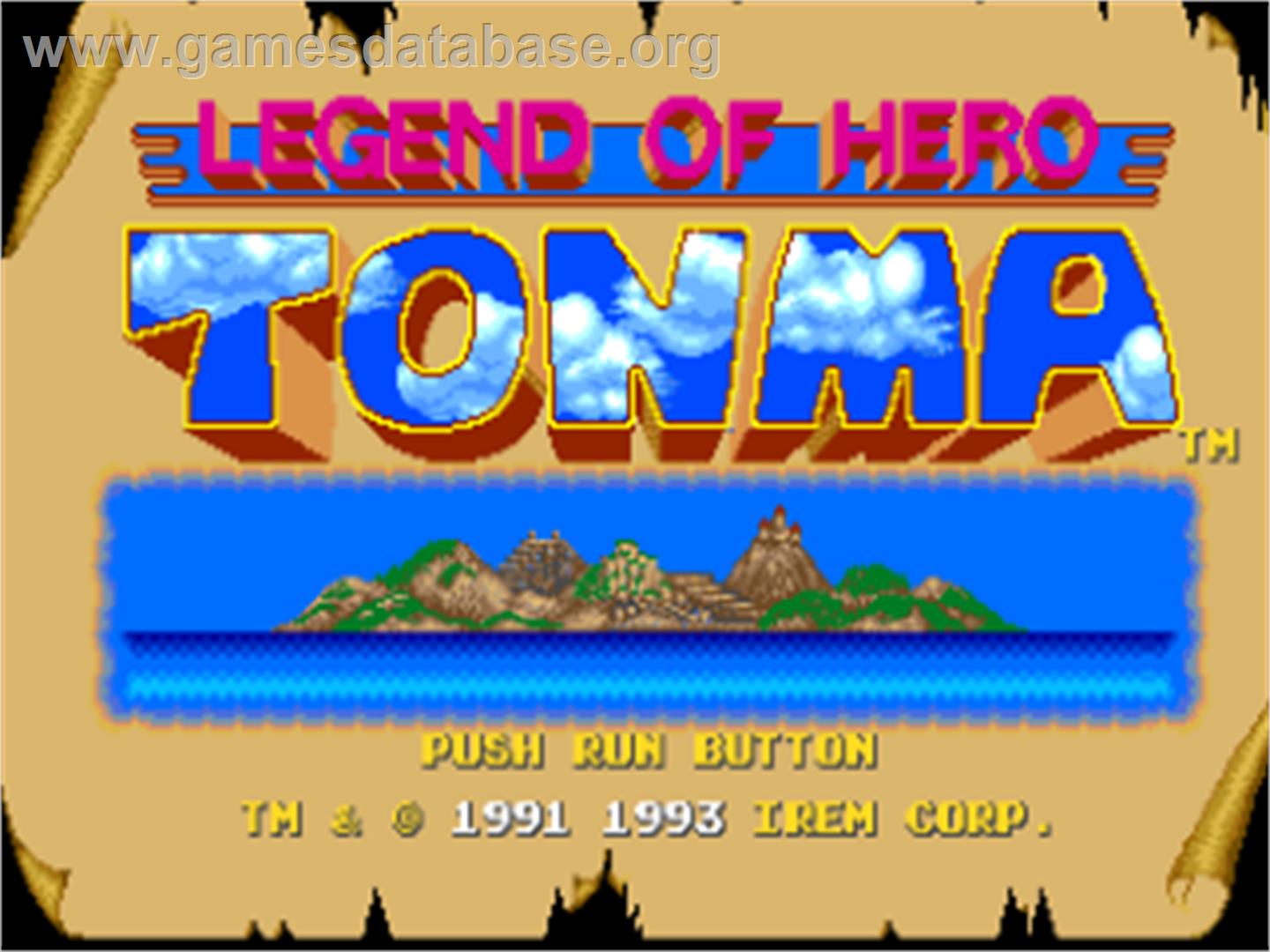 Legend of Hero Tonma - NEC PC Engine - Artwork - Title Screen