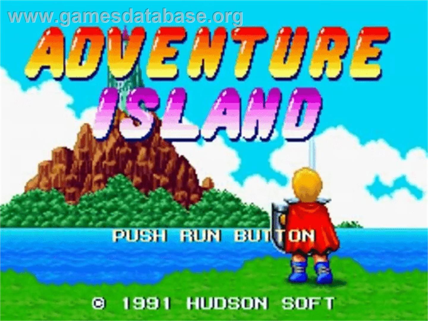 New Adventure Island - NEC PC Engine - Artwork - Title Screen