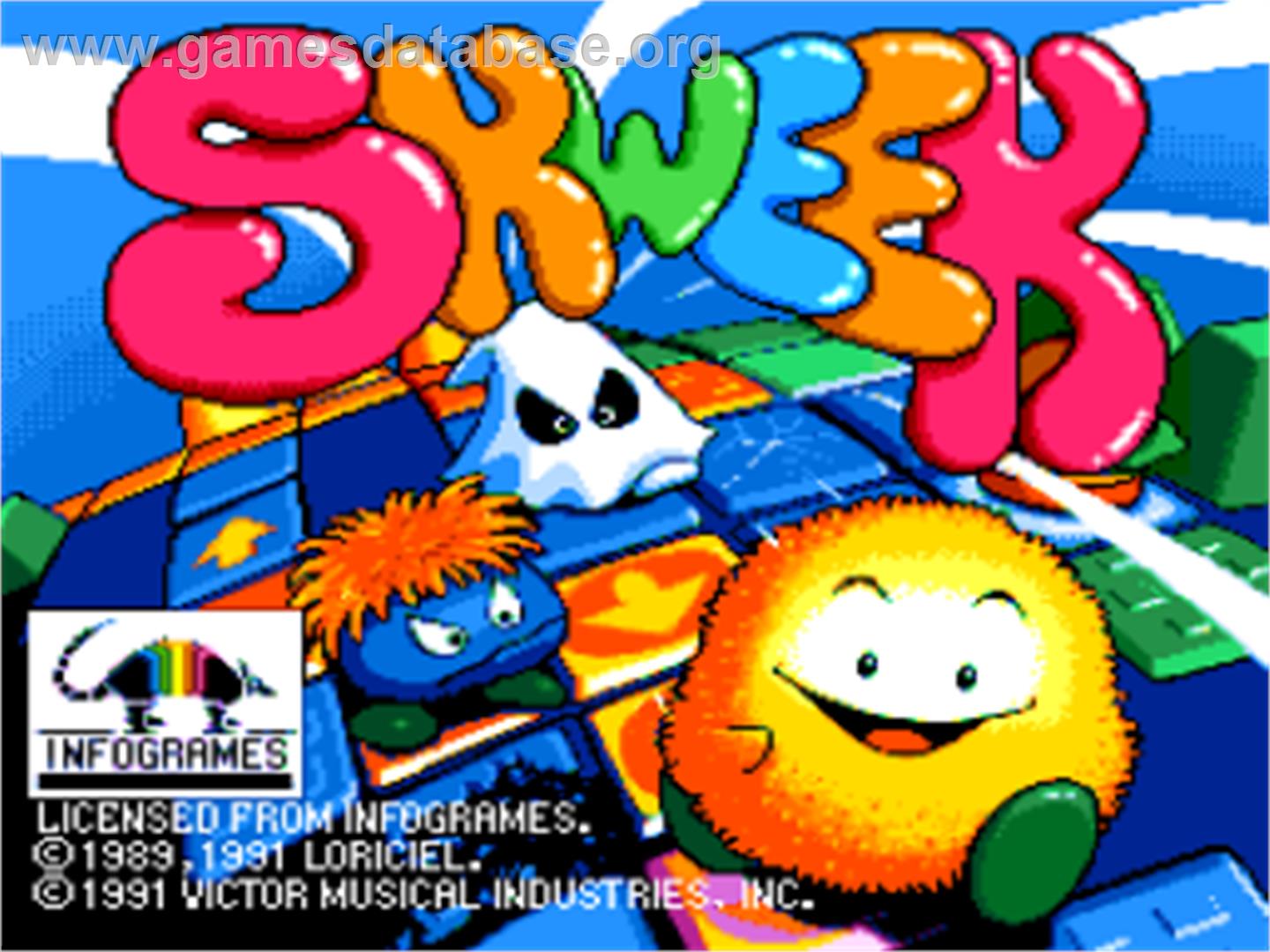 Skweek - NEC PC Engine - Artwork - Title Screen