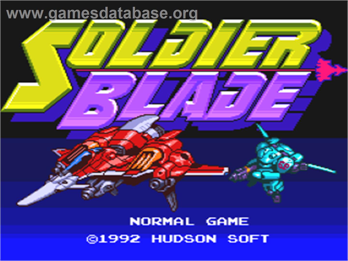 Soldier Blade - NEC PC Engine - Artwork - Title Screen