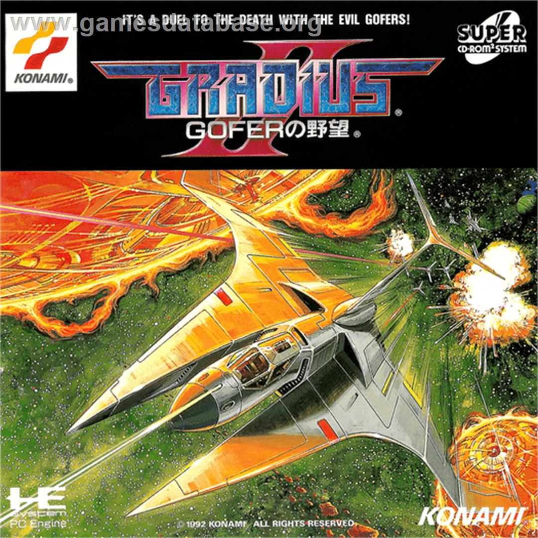 Gradius II - GOFER no Yabou - NEC PC Engine CD - Artwork - Box