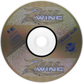 Artwork on the CD for Zero Wing on the NEC PC Engine CD.