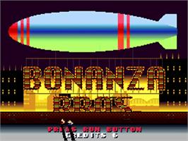 Title screen of Bonanza Bros. on the NEC PC Engine CD.