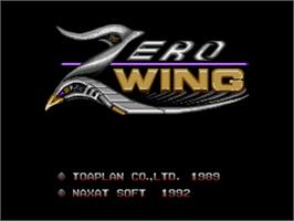 Title screen of Zero Wing on the NEC PC Engine CD.