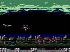In game image of Aldynes - The Mission Code For Rage Crisis on the NEC SuperGrafx.