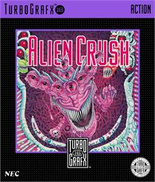 Box cover for Alien Crush on the NEC TurboGrafx-16.