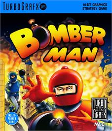 Box cover for Bomberman on the NEC TurboGrafx-16.