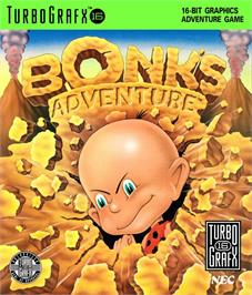 Box cover for Bonk's Adventure on the NEC TurboGrafx-16.