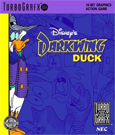 Box cover for Disney's Darkwing Duck on the NEC TurboGrafx-16.