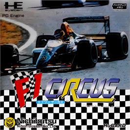 Box cover for F1 Circus on the NEC TurboGrafx-16.
