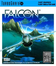 Box cover for Falcon on the NEC TurboGrafx-16.