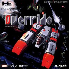 Box cover for Override on the NEC TurboGrafx-16.