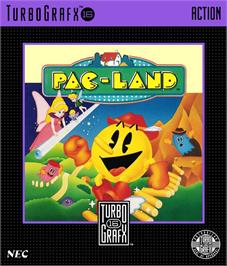 Box cover for Pac-land on the NEC TurboGrafx-16.
