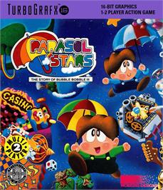 Box cover for Parasol Stars - The Story Of Bubble Bobble 3 on the NEC TurboGrafx-16.