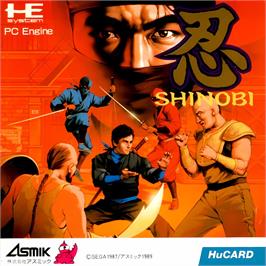 Box cover for Shinobi on the NEC TurboGrafx-16.