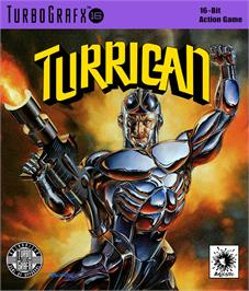 Box cover for Turrican on the NEC TurboGrafx-16.