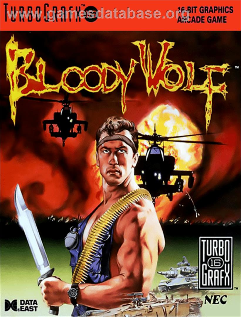 Bloody Wolf - NEC TurboGrafx-16 - Artwork - Box
