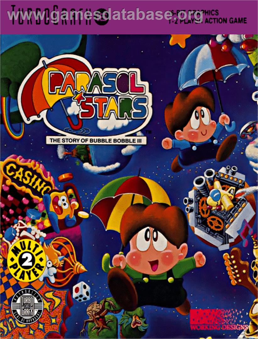 Parasol Stars: The Story of Bubble Bobble III - NEC TurboGrafx-16 - Artwork - Box