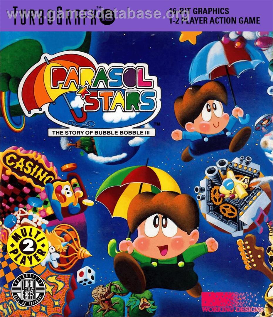 Parasol Stars - The Story Of Bubble Bobble 3 - NEC TurboGrafx-16 - Artwork - Box