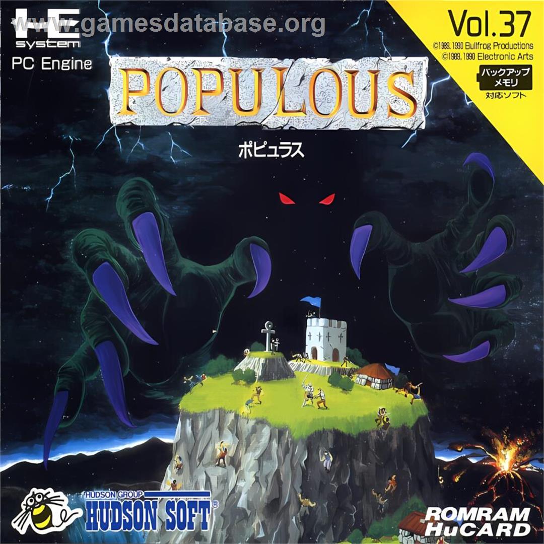 Populous - NEC TurboGrafx-16 - Artwork - Box