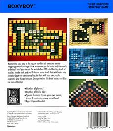 Box back cover for Boxyboy on the NEC TurboGrafx-16.