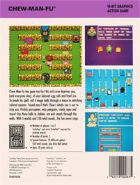 Box back cover for Chew Man Fu on the NEC TurboGrafx-16.