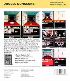 Box back cover for Double Dungeons on the NEC TurboGrafx-16.