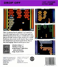 Box back cover for Drop Off on the NEC TurboGrafx-16.