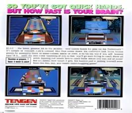 Box back cover for Klax on the NEC TurboGrafx-16.
