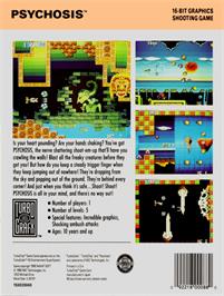 Box back cover for Psychosis on the NEC TurboGrafx-16.