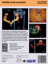 Box back cover for Super Star Soldier on the NEC TurboGrafx-16.