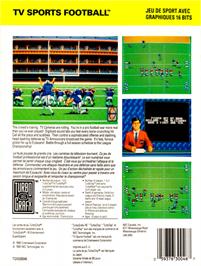 Box back cover for TV Sports: Football on the NEC TurboGrafx-16.
