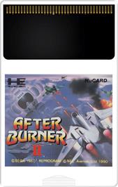 Cartridge artwork for After Burner 2 on the NEC TurboGrafx-16.