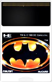 Cartridge artwork for Batman on the NEC TurboGrafx-16.