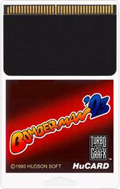 Cartridge artwork for Bomberman '93 on the NEC TurboGrafx-16.