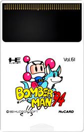Cartridge artwork for Bomberman '94 on the NEC TurboGrafx-16.