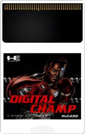 Cartridge artwork for Digital Champ - Battle Boxing on the NEC TurboGrafx-16.