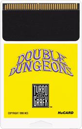 Cartridge artwork for Double Dungeons on the NEC TurboGrafx-16.