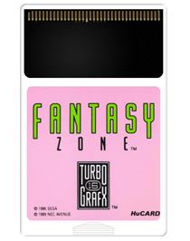 Cartridge artwork for Fantasy Zone on the NEC TurboGrafx-16.