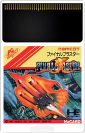Cartridge artwork for Final Blaster on the NEC TurboGrafx-16.