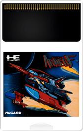 Cartridge artwork for Formation Armed F on the NEC TurboGrafx-16.